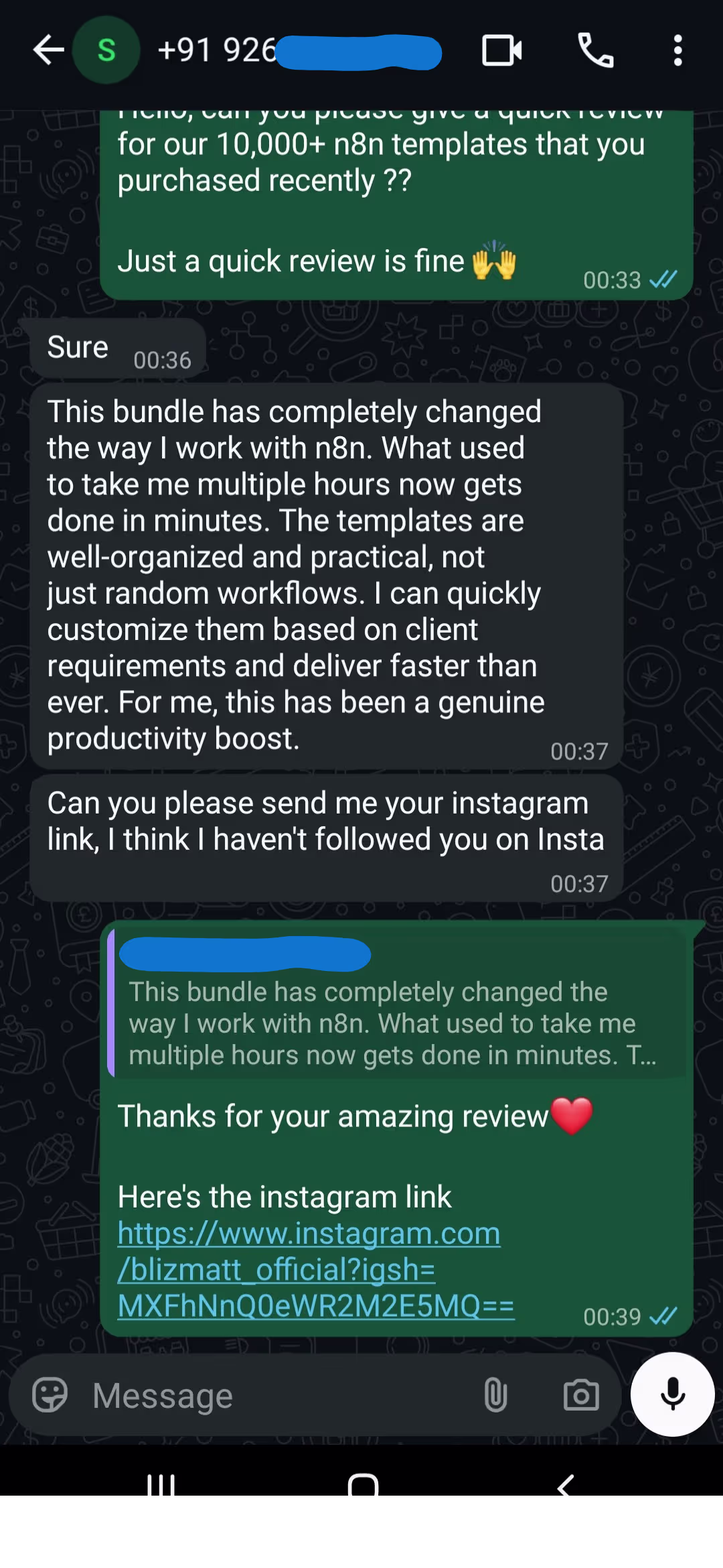Customer review 2 of the 10,000 n8n automations library