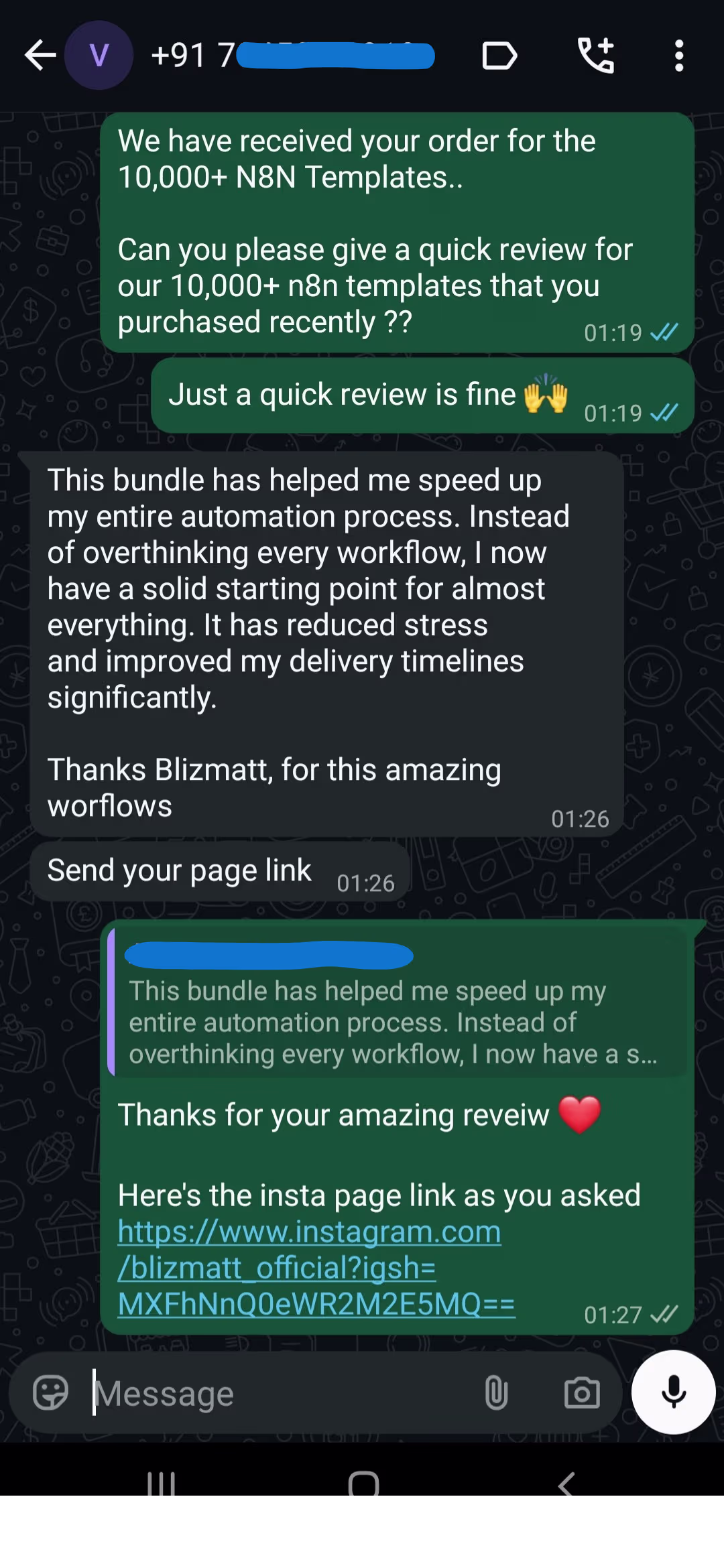 Customer review 8 of the 10,000 n8n automations library